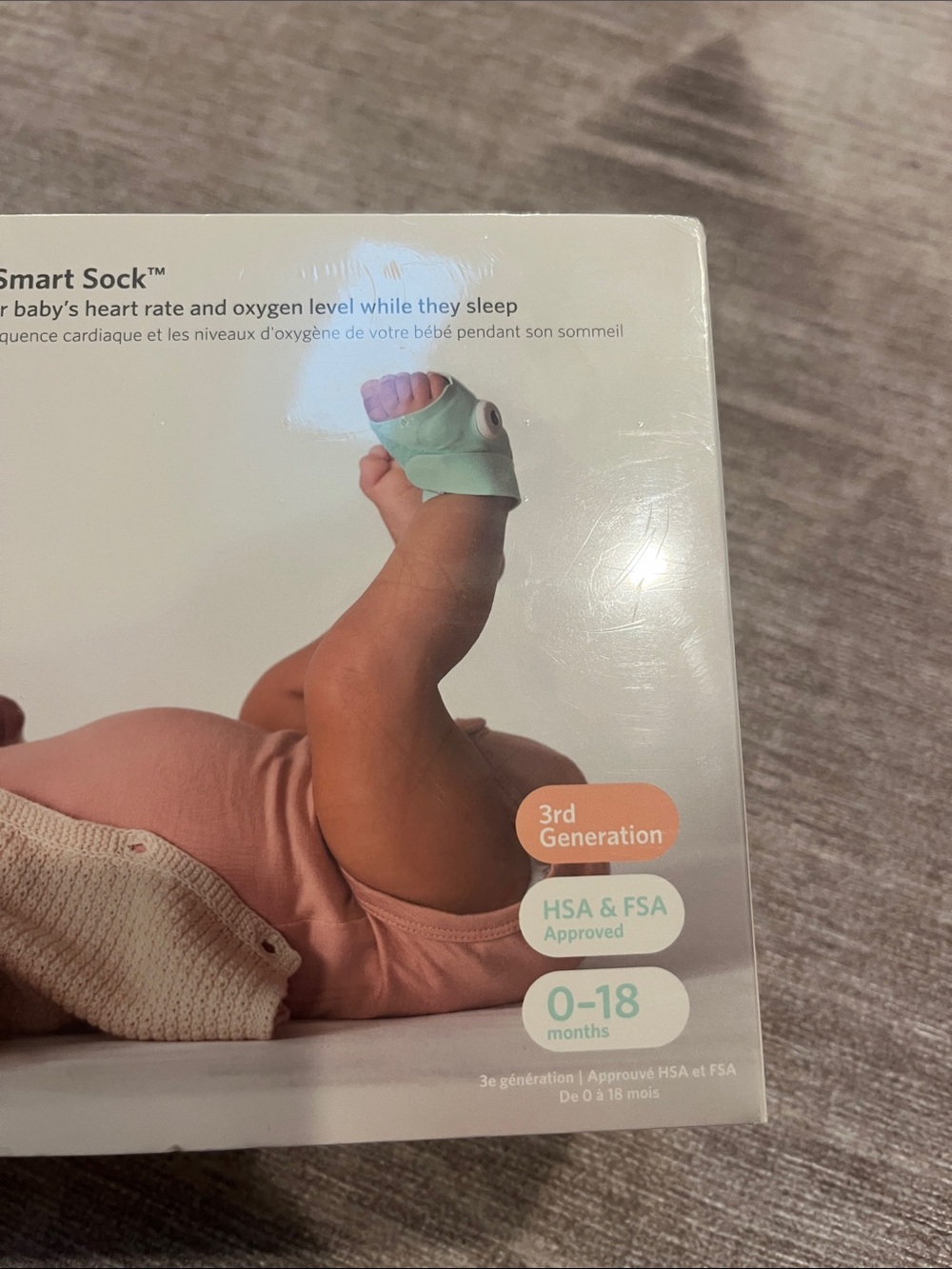 UNOPENED Owlet Smart Sock 3rd Generation Baby Monitor - Mint Green - Picture 2 of 6